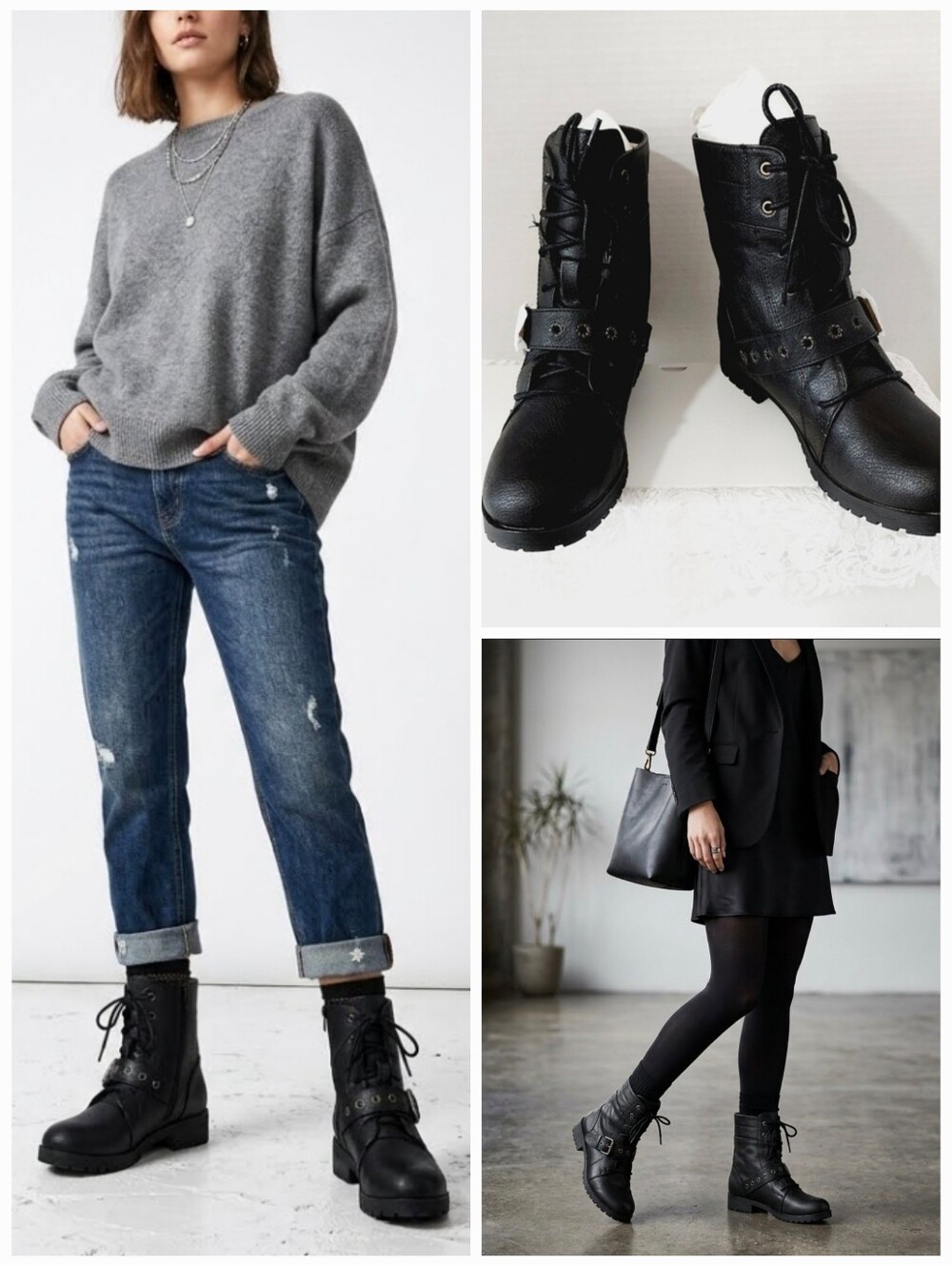 ❤️Qupid NWT! black combat Boots 🤍Size 6